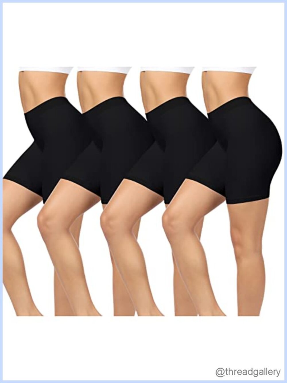 4 Pack Slip Shorts Under Dresses Seamless Anti Chafing Shapewear Shorts